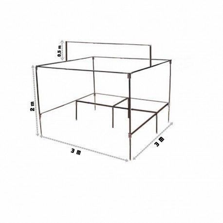 REF.131 Parada de 3x3 extensible en ambos lados con mesa simple incorporada.