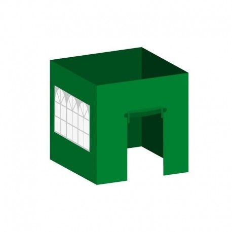 Pack 4 Laterales MASTER para Carpas 3x3 Verde (1 Puerta, 1 Ventana y 2 Lisos)