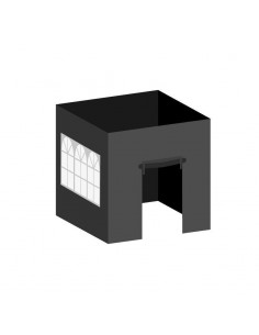 Pack 4 Laterales MASTER para Carpas 3x3 Negro (1 Puerta, 1 Ventana y 2 Lisos)