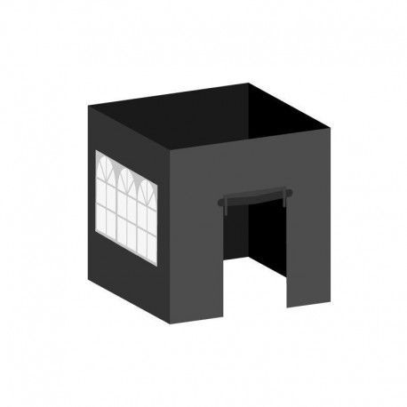 Pack 4 Laterales MASTER para Carpas 3x3 Negro (1 Puerta, 1 Ventana y 2 Lisos)