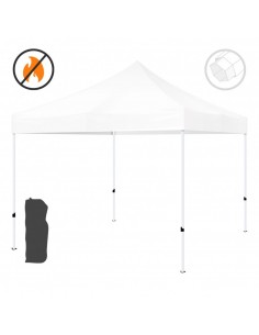 Carpa 3x3 MASTER PLUS ignífuga de acero con pilares hexagonales. (Blanca) ENVÍO GRATIS.