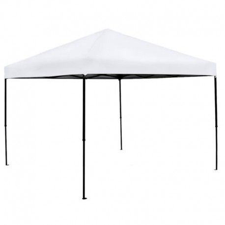 Carpa plegable galvanizada pilar negro 3x3 m. Techo blanco. ENVÍO GRATIS