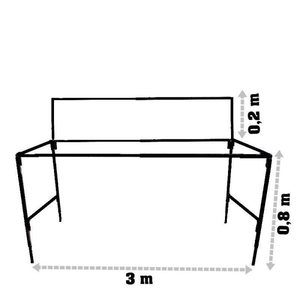 Mesa a nivel simple de 3 metros